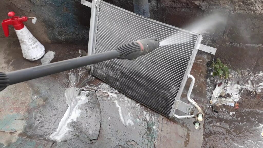 Car AC Condenser Cleaning