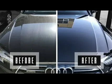 car paint polish near me - before and after shine results
