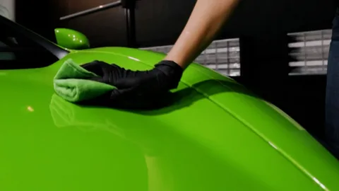 Peeling off peelable car paint coating by hand